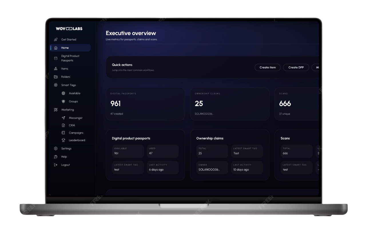 Digital Product Passport on garment
