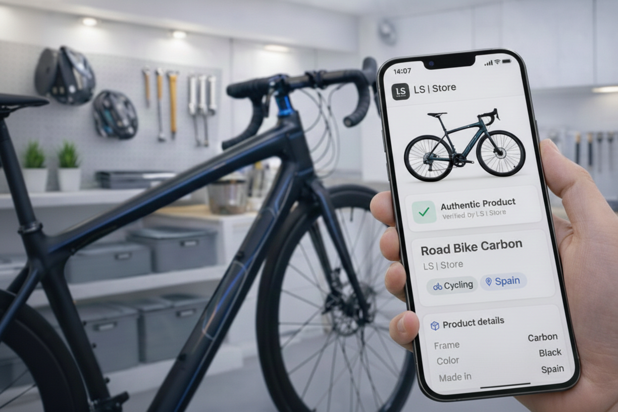 Product ownership — verified digital certificate of authenticity for custom bike